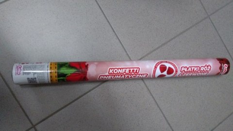 Konfetti 60cm CZERWONE PŁATKI RÓŻ