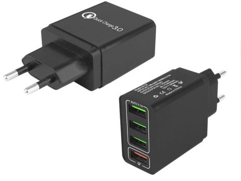 Szybka ładowarka sieciowa 4 x usb quick charge 3.0