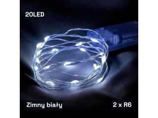 GGV Drucik dekoracyjny 20 led - zimny biały 9001