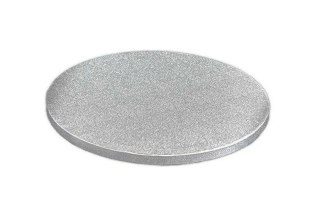 TABO Podkład pod tort srebrny okrągły 25 cm x 1,2 cm H - 0924