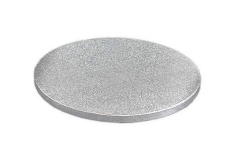 TABO Podkład pod tort srebrny okrągły 30 cm x 1,2 cm H - 2431