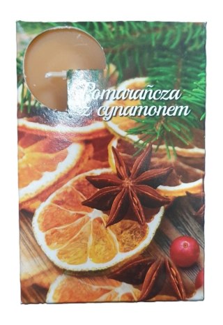 ZAWA-świeczki,serwetki Podgrzewacz zapachowy 6szt. tea light POMARAŃCZA Z CYNAMONEM