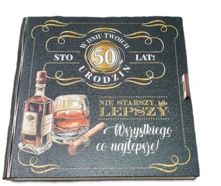 CARGO-anioły Pudełko na pieniądze 16 x 16cm kwadratowa 50-stka kolor WHISKY 3308-WY50