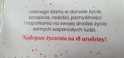 CARGO-anioły Pudełko na pieniądze 16 x 9,5cm banknotówka na 18 urodziny kolor DOWÓD CHŁOPAK 3302-DC18