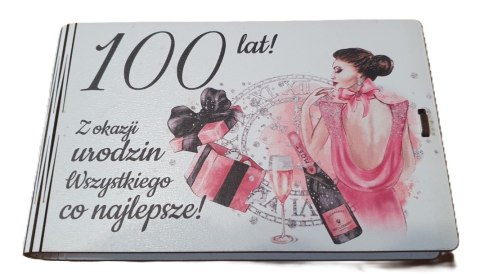 CARGO-anioły Pudełko na pieniądze 9,5 x 16cm banknotówka kolor 100 lat ELEGANT PANI 3302-EPI100