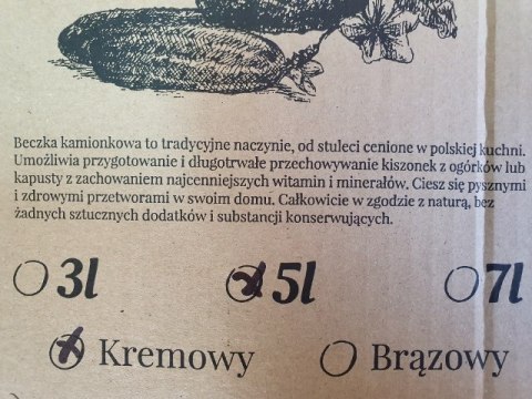 TRAGAR Beczka ceram hermetycznie zamykana 5l. TRADYCYJNA KISZONKA