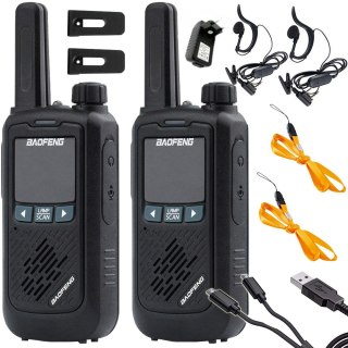 VERK GROUP Krótkofalówki walkie talkie baofeng bf-t17 radiotelefon zestaw latarka 2szt