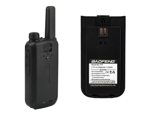 VERK GROUP Krótkofalówki walkie talkie baofeng bf-t17 radiotelefon zestaw latarka 2szt