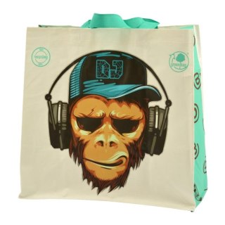 GAM-TORBY Torba tkana z uszami 34x34x18cm DJ MONKEY