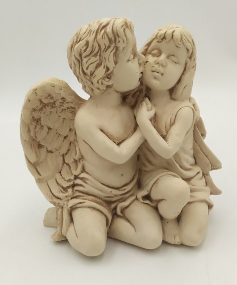 MIM ART ANGELS Anioł para CAŁOWANIEC 15cm patyna | 3259