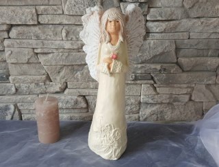 MIM ART ANGELS Anioł stojący wysoki 34cm MARIKA | 8004