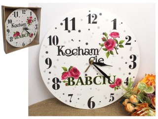 7&7 Zegar 30 cm Kocham Cię BABCIU MM-ZEG