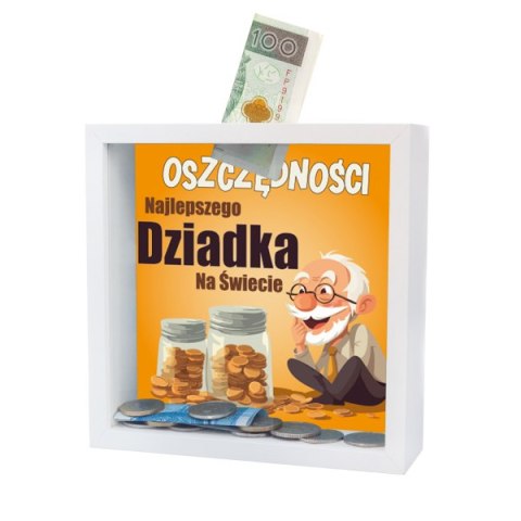 DIL Skarbonka MDF - " Oszczędności Najlepszego Dziadka na świecie"