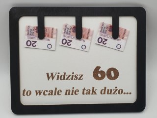 REPETA-18NASTKI Ramka humor 20 x 30 cm - widzisz 60 to wcale nie tak dużo