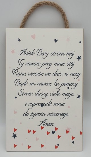 RUMIN-obrazy Tabliczka / obraz do zawieszenia 20 x 30 cm Aniele Boży Stróżu Mój .....