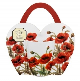 DUO-GIFT Kubek 360ml. classic w koszyczku CLASSIC POPPIES