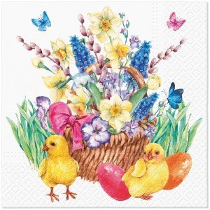 TAMIPOL Serwetki papierowe 33 x 33 cm 20szt. WIELKANOCNE "EASTER BOUQUET" 76-86