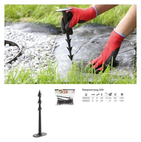PROSPERPLAST - doniczki Szpilka do agrowłókniny HARPOON PEG 200 67x38x209mm 50szt.