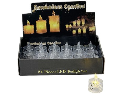 ADAR Świecące tealighty 4 x 3,5cm, display 24szt.