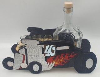 REPETA-18NASTKI Karafka + 6 kieliszków auto HOT ROD 40 urodziny