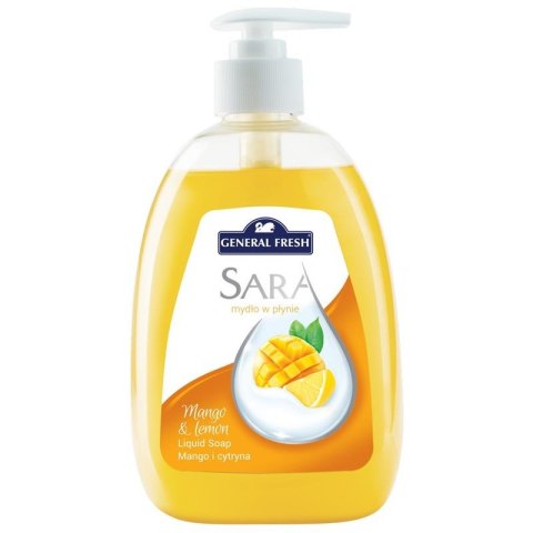 POL-HUN Mydło w płynie z dozownikiem 500ml - SARA mango i cytryna POL-HUN Mydło w płynie z dozownikiem 500ml - SARA mango i cytryna